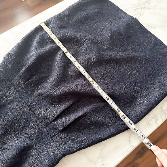 Tahari ASL Sleeveless Sheath Navy &‎ Black Shimmer Mini Dress women’s size 8 - Picture 4 of 15